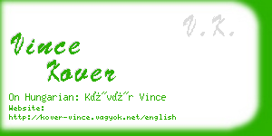 vince kover business card